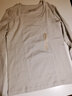 MUJI MUJI 女式 弹力罗纹编织长袖T恤打底衫上衣女款内搭春秋BBC03A1A 浅银灰色 L (165/88A) 实拍图