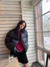 花田衣亩羽绒服女2024新款冬季oversize加厚面包服宽松简约外套90%白鸭绒 黑色 90%鸭绒慵懒风 S#推荐体重（90-110斤） 实拍图