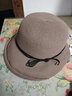 SOMUBAY赫本风遮阳草帽女复古可折叠盆帽渔夫帽子太阳帽凉帽太阳帽母亲节 CM-324 灰咖色 可调节(56-58cm) 实拍图