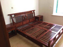 善匠良品  善匠良品 红木家具非洲花梨（学名：刺猬紫檀）新中式实木床双人床 1.5M花好月圆大床+床头柜*1 实拍图