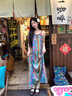 槿城旅游度假风连衣裙吊带千金感连衣裙搭配外套两件套民族风套装QZ28 油画连衣裙 S 实拍图
