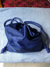 布简单时尚简约束口袋抽绳双肩包男女通用户外旅行背包折叠运动健身包 宝蓝色（小号） 实拍图
