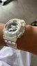 卡西欧（CASIO）Baby-g女表防震防水双显石英表多功能时尚运动学生礼物推荐 冰韧透明白BA-110CR-7A 实拍图