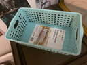 茶花（CHAHUA）茶花圆点收纳筐蔬菜水果筐果蔬收纳整理筐多功能滤水筐文具框 蓝色 【M号17.5*30*11cm】2897 实拍图