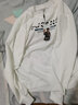 啄木鸟（TUCANO）卫衣男士潮流宽松圆领长袖t恤学生时尚休闲套头上衣男 白色A 2XL  实拍图