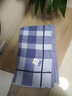 金号（KING SHORE） 【一对两条装】金号新疆棉花家纺全棉枕巾加厚纯棉格子提缎枕巾  蓝棕组合2条 枕巾80*52cm 实拍图