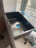 KOFEHLR厨房304不锈钢纳米水槽黑色加厚洗碗池大容量单槽手工洗菜台下盆 68*45CM  抽拉龙头黑色水槽套装 实拍图