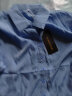 啄木鸟2023衬衫高端时尚短袖夏装大号女装真丝桑蚕丝上衣雪纺薄款法式 天蓝色 XL 晒单实拍图
