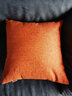 居八佰纯色亚麻沙发抱枕样板房靠垫客厅床头民宿靠枕套现代简约腰枕 橘色（加厚素色亚麻） 50*50cm抱枕套+枕芯 实拍图