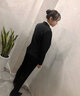 桑影（SANRDYON）职业装女装套装长袖工作服西服外套女士工装面试正装小西装女 黑西装+西裤 L（建议101-110斤） 实拍图