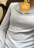 范思蓝恩秋季V领套头百搭长袖针织T恤女秋季2024新款通勤修身针织衫上衣 香芋紫 M 实拍图