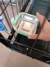 兔子食盒料盒兔用防扒食槽喂食器饲料固定防翻食盆二合一草架碗 方形2和1食盒(绿色) 实拍图