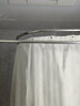 誉品丰茂升级折叠浴帘不锈钢L型伸缩浴帘杆浴帘套装免打孔弧形浴室淋浴房 B款白色伸缩杆+米白折叠浴帘+金属挂环 实拍图
