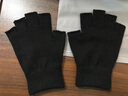 开妮特 露指半指手套男女情侣款冬季保暖柔软分指漏指开车打字针织半截 黑色-女款 均码 实拍图
