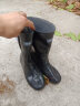 回力雨鞋男高筒防水鞋户外耐磨胶鞋不易滑雨靴套鞋6807黑色中筒42 实拍图