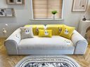 纽丝乐 沙发垫套装四季通用座垫防滑皮沙发罩套简约现代坐垫子防尘盖巾 歪头鸭-米色 70*70cm一片 实拍图