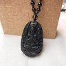 玉有情本命年马年天然黑曜石本命佛吊坠男女款守护神项链送男友生日礼物 生肖鼠-千手观音菩萨 实拍图