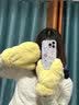 途尊冬季新款手套保暖毛绒绒加厚学生骑行可爱小狗防寒手套女生可挂脖 垂耳小狗（含可拆卸挂绳） 实拍图