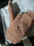素锦初澜 毛线手套女秋冬季触屏保暖加绒针织手套 韩版学生可爱多功能两用半指手套 粉色 实拍图