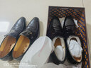 老人头男鞋秋冬季正装男士皮鞋新款西装鞋英伦尖头漆皮商务鞋皮鞋 平跟款-黑色 42 实拍图