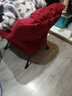 紫叶 懒人沙发椅宿舍椅子家用卧室小沙发椅现代简约单人休闲阳台 B款酒红色（棉麻布） 实拍图