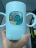 CKBEBE儿童牛奶杯带刻度防摔300ml大容量冲泡宝宝吸管喝奶粉专用玻璃杯 蓝色小熊（蓝色盖子） 300ml大容量 实拍图