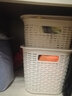 爱丽思（IRIS）收纳篮多功能收纳筐厨房卫生间塑料镂空藤编纹带盖储物口罩收纳盒 米色组合（2小+1中+1大） 实拍图