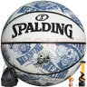 斯伯丁（SPALDING）篮球7号吸湿PU表皮蓝色狂野小子涂鸦室内外通用耐用七号篮球 实拍图