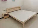天桐居【现货闪发】床纯实木床现代简约卧室双人床大床经济单人床出租房 实木床+5cm环保椰棕床垫+床头柜*1 1.8米*2米 实拍图