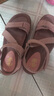 苏妃妃（sufeifei）凉鞋女夏季仙女风运动软底轻便透气露趾平底鞋魔术贴休闲沙滩凉鞋 9128-白粉 37 实拍图
