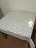 桌布防水防油免洗茶几餐桌布网红ins风pvc桌布欧式小清新纯色台布 白色中格子 120*120cm 实拍图