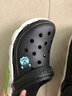 鲨鹈鹕洞洞鞋男士大码拖鞋防滑室外迪特沙滩鞋女透气包头休闲凉鞋男 迪特黑色白底 36 实拍图