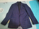 啄木鸟 小西服男新款春秋韩版修身帅气西装格子休闲秋冬加棉单西高端外套上衣 307蓝色 L 实拍图