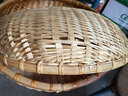 小栱枝  手工竹编制品竹簸箕竹筐篮竹筛子馒头收纳箩筐水果洗菜农家用沥水 A款外径35cm高12.5cm 实拍图