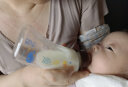 M&M弧形宝宝玻璃奶瓶 防胀气奶瓶 新生婴儿防误咽弯头标准口径MM奶瓶 海洋款 150ml 【S号+SS号奶嘴】 晒单实拍图