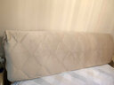 欧苏缦新款全包加厚高档床头罩套靠背软包简约现代皮木床头盖布保护套子 香槟 2.1米长床头罩 实拍图