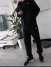 李宁（LI-NING）运动套装男秋冬季加绒外套运动裤跑步两件套休闲卫衣健身运动服 【加绒款】立领外套+运动裤 3XL 实拍图
