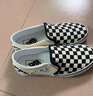 VANS范斯童鞋官方 Slip-On棋盘格亲子款舒适一脚蹬中大童帆布鞋 黑白棋盘格 32.5码 实测内长20.5cm 实拍图