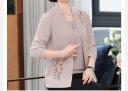 西子漾中年妈妈春秋装新款外套针织衫两件套中老年女装洋气春装气质小衫 粉色套装 L（100-110斤） 晒单实拍图