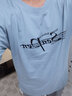 BINYUXD【2件装】纯棉短袖t恤男士夏季青年宽松体恤男装上衣服打底衫半袖 7：SP白+森比蓝 M 100-115斤 实拍图