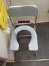冠仕可折叠不锈钢坐便器凳孕妇老人残疾病人便器凳家用椅蹲便厕所移动马桶便携坐厕椅子蹲坑神器 折叠靠背豪华升级款42cm 实拍图