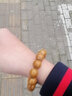 知逸堂招财紫金鼠绕指柔圆珠手串三眼菩提子正圆光珠情侣款佛珠念珠文玩 精品A+级素串光珠款 12MM 实拍图
