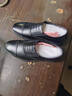 老爷车三接头皮鞋男真皮秋冬加绒商务正装内增高男鞋西装通勤教官男皮鞋 9968黑色系带（内增高款） 41 实拍图
