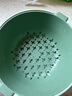 plazotta seit 1893德国  加厚双层洗菜篮厨房洗菜盆 沥水篮 创意客厅果盆 水果篮 小号浅绿圆形（普通）1个2000ml 实拍图