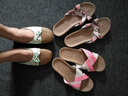 雨林霖新款家居拖鞋男女亚麻拖鞋情侣款 春夏秋季室内拖鞋 地板防滑居家凉拖鞋 粉提花(女鞋) 24码(35-36) 实拍图