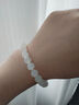 豆蔻时光8mm和田玉白玉黄金手串足金财福貔貅金镶玉石手链生日礼物男女款  实拍图
