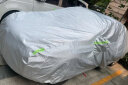 嘉谦车衣全车罩防晒防雨隔热遮阳防雪防冰雹四季通用牛津布加厚汽车套 银色【双层加厚-银盾牛津布】遮阳防晒防雨防小冰球 其他车系选择此项 实拍图