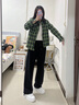 猫人（MiiOW）美式复古口袋辣妹休闲春秋运动阔腿裤两穿卫裤直筒裤潮流百搭束脚 实拍图