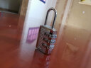 欧太力（OUTILI）金属密码挂锁箱包锁行李箱锁健身房锁头柜子机械密码锁迷你挂锁 一号密码挂锁银色 实拍图