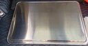 翡畅 304不锈钢方盘加厚深托盘长方形餐盘饺子烧烤蒸饭盘菜盘蒸饭柜 浅盘39.5cmX29.5cmX2cm 实拍图